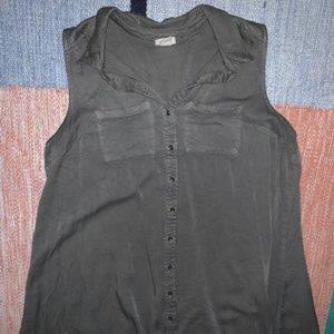 Mossimo Army Green Button-down Pocket-front Dress